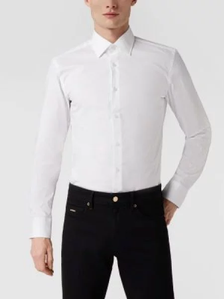 Koszula biznesowa o kroju slim fit z dodatkiem streczu Boss biała