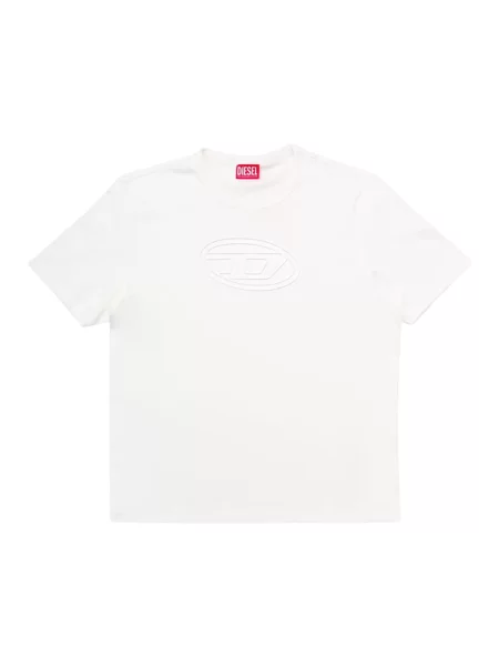 Diesel t-shirt T-ADJUST-BIGOVAL z nadrukiem biały