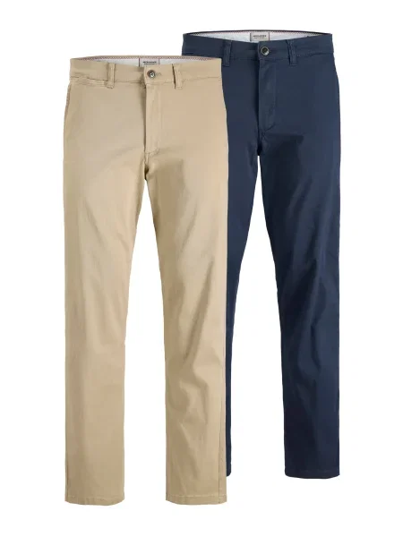 JACK & JONES Pantaloni eleganți JPSTKANE DAVE nisipiu / bleumarin