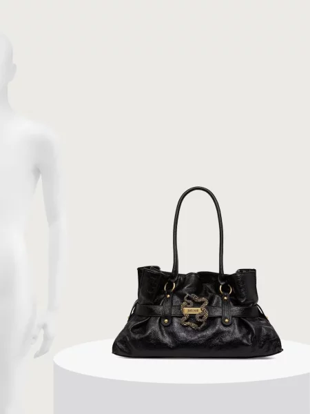 Кожаная сумка шоппер Just Cavalli