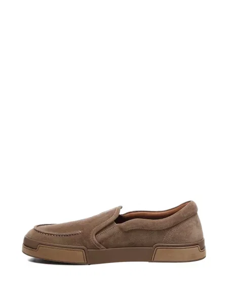 Sneakerși Dolce & Gabbana din piele de căprioară slip-on maro