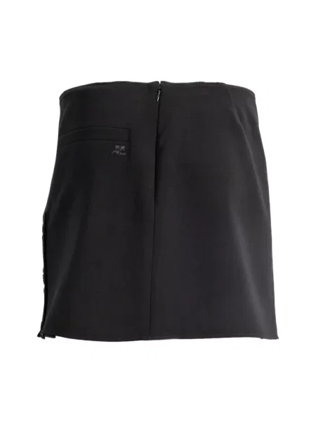 Spódnica mini Courreges z logo czarna