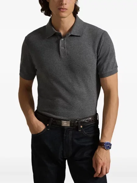 Ριγέ polo Polo Ralph Lauren με κουκούλα με αυτόγραφο λευκό