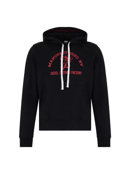 Bluza z kapturem Diesel z kapturem czarna