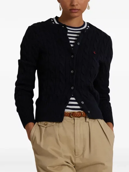 Fleece πουλόβερ Polo Ralph Lauren με αυτόγραφο πορτοκαλί