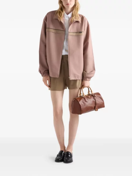 Top Prada din piele maro