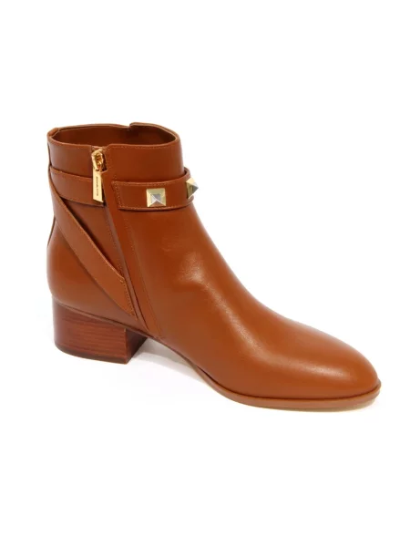 Botki Michael Kors skórzane brązowe