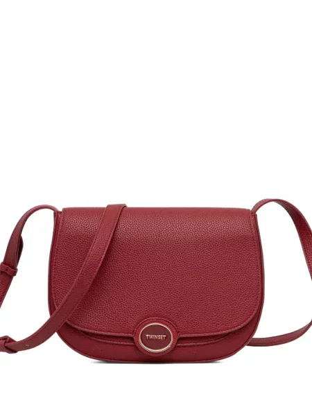Geantă messenger Twinset din piele roșu
