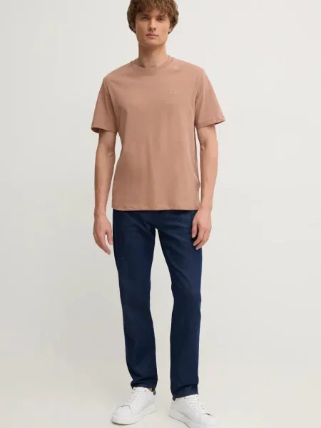 Футболка Pepe Jeans Connor однотонна коричневий