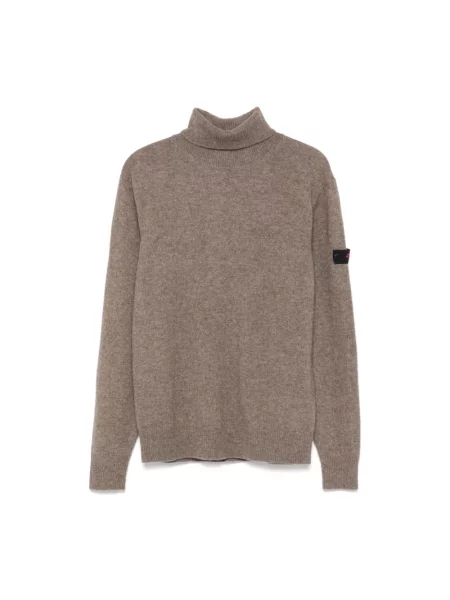 Sweter z golfem Peuterey wełniany szary