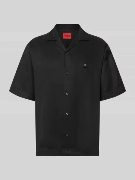 Hugo Koszula Wypoczynkowa Espino Comfort Fit schwarz czarna
