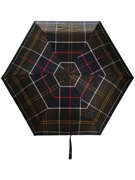 Umbrelă Barbour în carouri verde