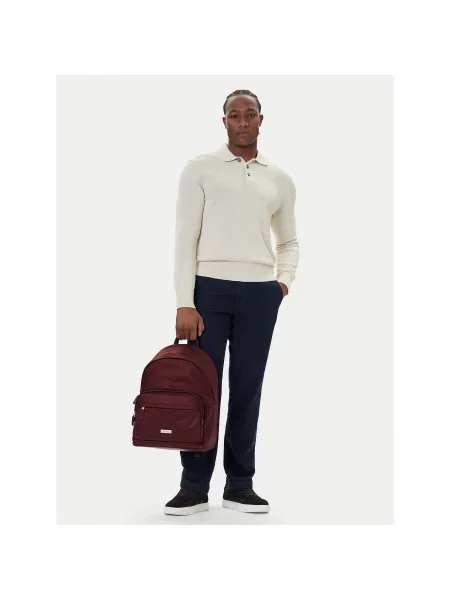 Rucsac Calvin Klein Sleek Round Vișiniu bordo