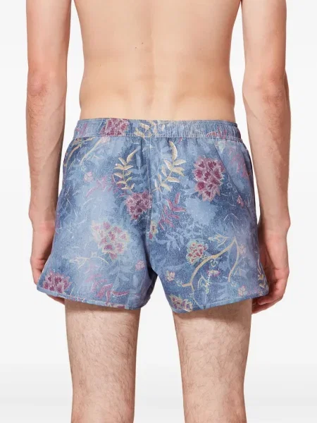 Slip de baie Marant cu model floral cu imagine albastru
