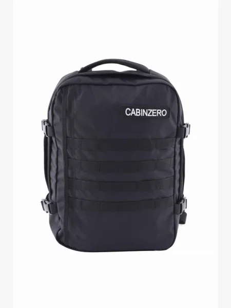 CabinZero Military 28 l túra hátizsák abszolút fekete. Méret: 28 l fekete
