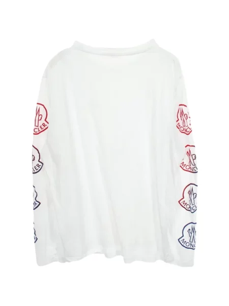 Lung tricou Moncler cu imagine alb