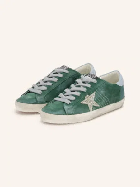 Golden Goose Sneakersy Super-Star Classic tmavě zelená / stříbrná / tmavě modrá