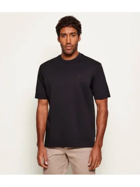 BOSS BLACK Tricou C-Tames 98 | Relaxed fit | mercerizat negru