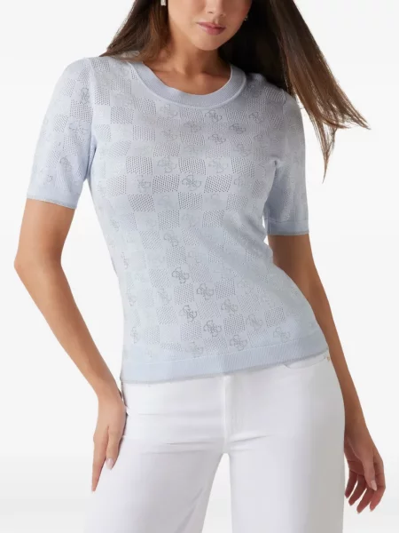 Pulover Guess cu autograf albastru