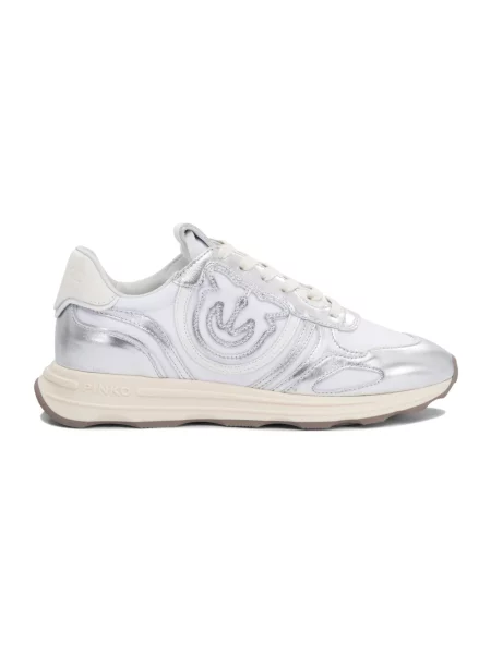 Sneakersy Pinko skórzane szare