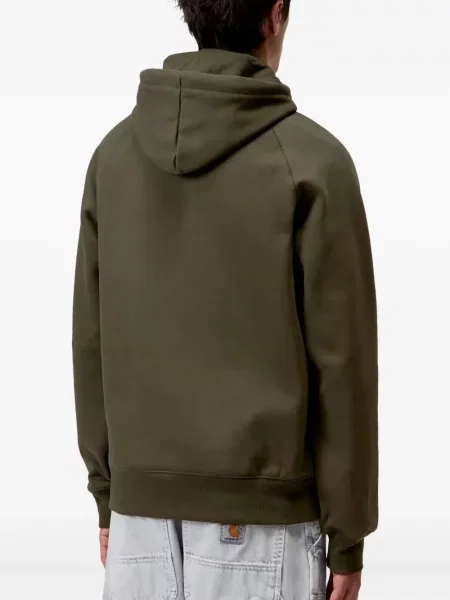 Hanorac cu glugă Carhartt Wip cu glugă verde