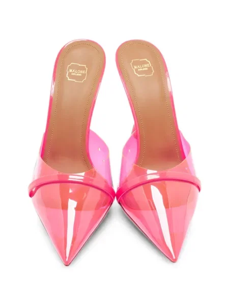 Papuci tip mules Malone Souliers din piele de lac roz