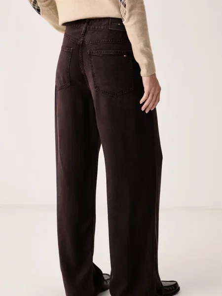 Tommy Hilfiger jeansy wide leg brązowe