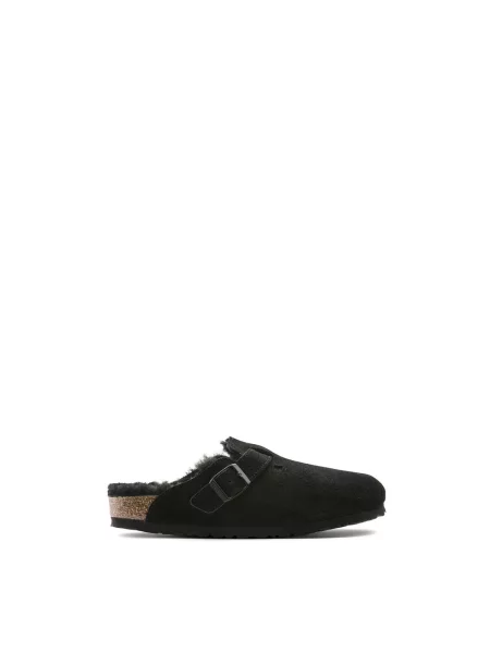 Klapki Birkenstock zamszowe czarne