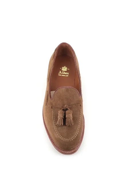 Pantofi loafer Alden din piele de căprioară maro