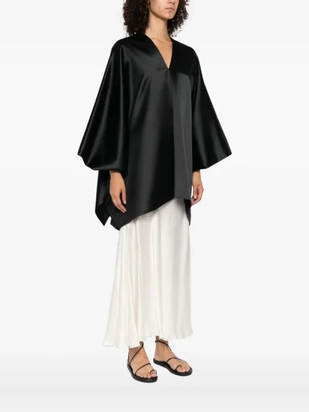 Top The Row z dekoltem w serek asymetryczny czarny