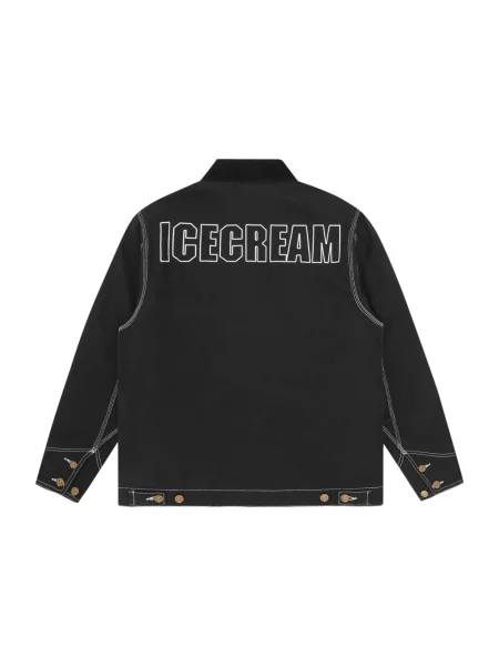 ICECREAM kurtka koszulowa Canvas Lined Work przejściowa czarny