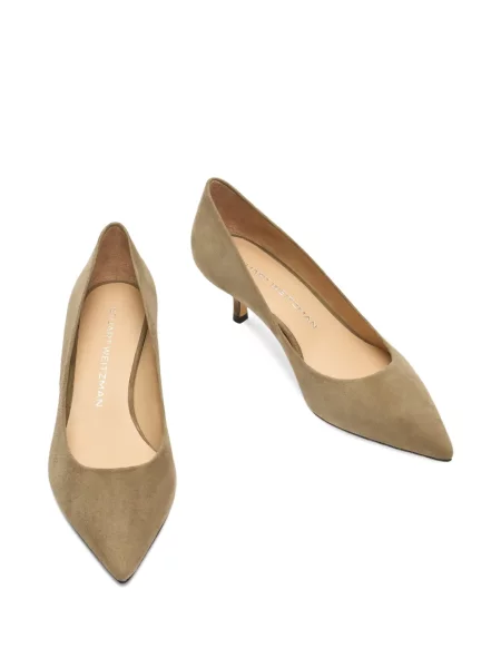 Pantofi cu toc Stuart Weitzman din piele de căprioară maro