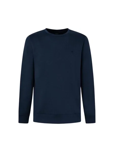 Dzianinowy sweter Hackett niebieski