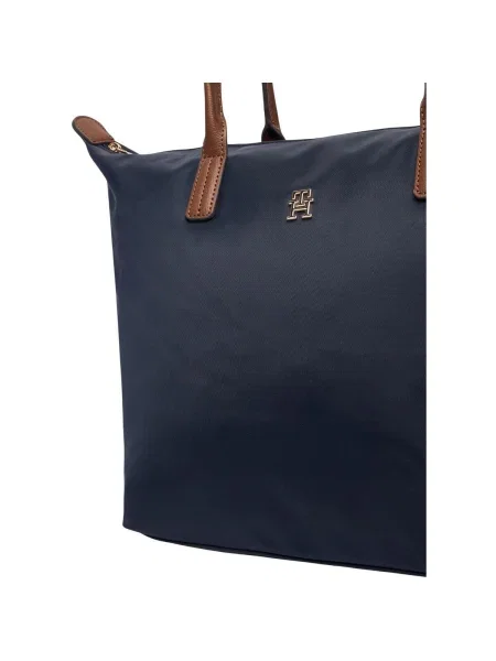 Táska Tommy Hilfiger Popette Tote Sötétkék kék