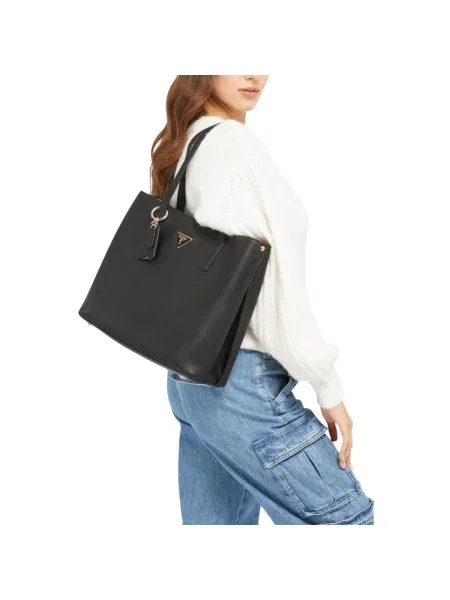 Geantă shopper Guess negru
