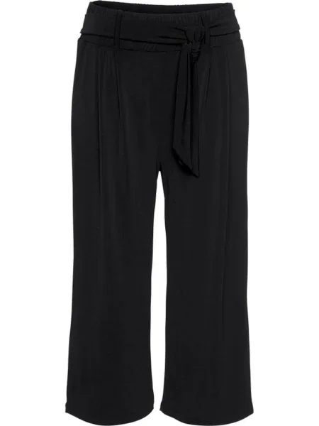 LASCANA Pantaloni cutați negru