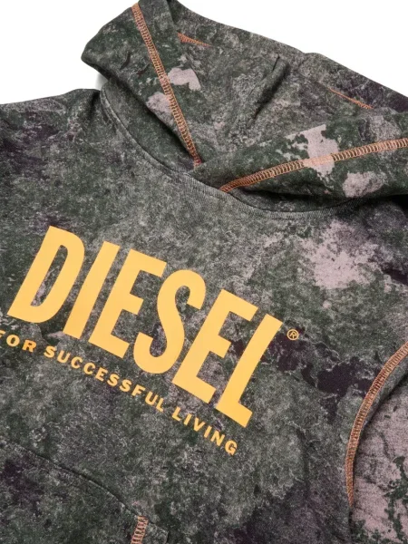 Bluza z kapturem dziecięca Diesel zielona