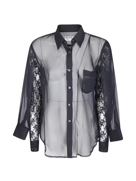 Bluză Comme Des Garçons din dantelă negru