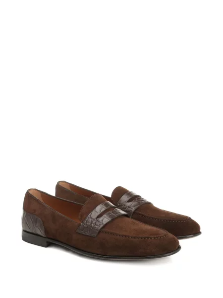 Kožne loaferice Dolce & Gabbana smeđa