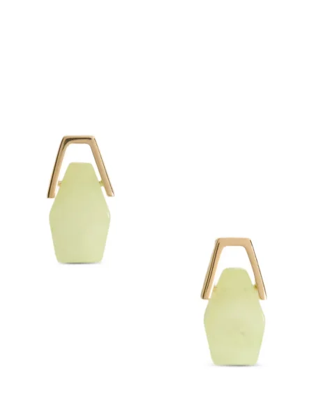 Cercei La Doublej cu imprimeu geometric auriu