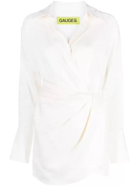 Rochie tip cămașă Gauge81 alb