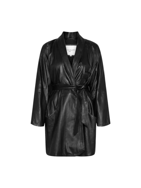 Płaszcz Envelope 1976 skórzany czarny