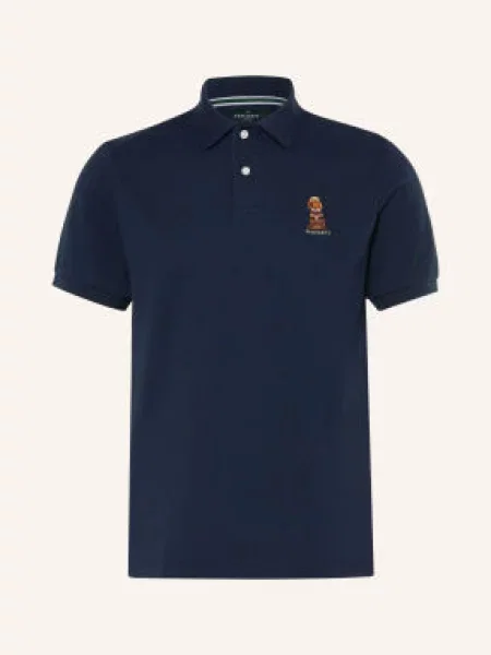 Hackett London Koszulka Polo Piqué Heritage Harry Classic Fit blau granatowa