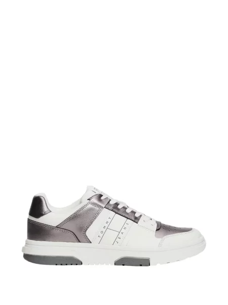 Sneakerși Tommy Hilfiger cu autograf alb
