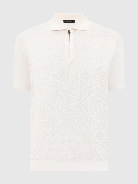 Поло Stefano Ricci с принтом белое