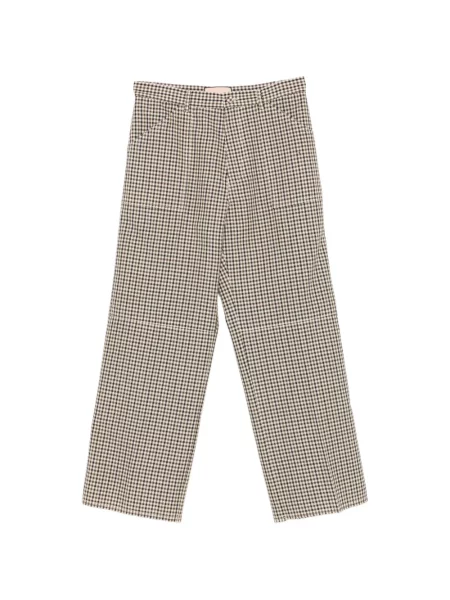 Pantaloni Plan C de lână în carouri