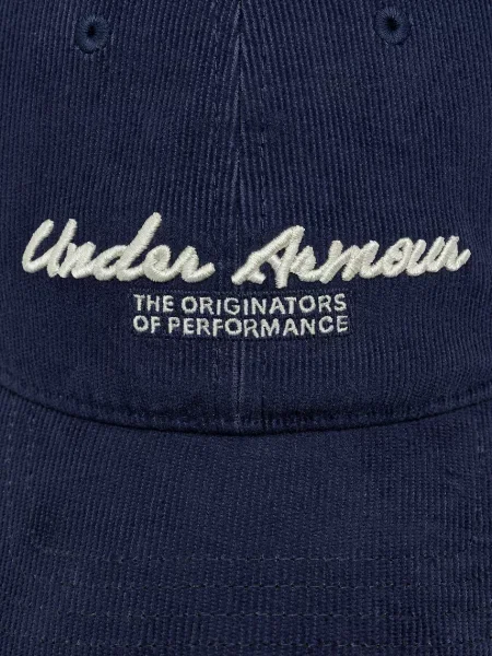 Вельветова кепка Under Armour синій