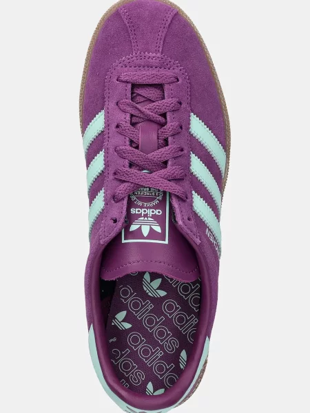 Замшеві кросівки adidas Originals Muenchen фіолетовий