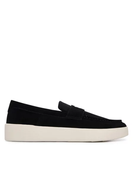 Loafersy z naturalnej skóry bydlęcej model Lyde_mocc_sd' Hugo czarne