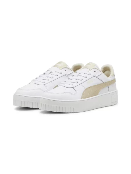 Sneakersy Carina Street PUMA White Putty Beige białe